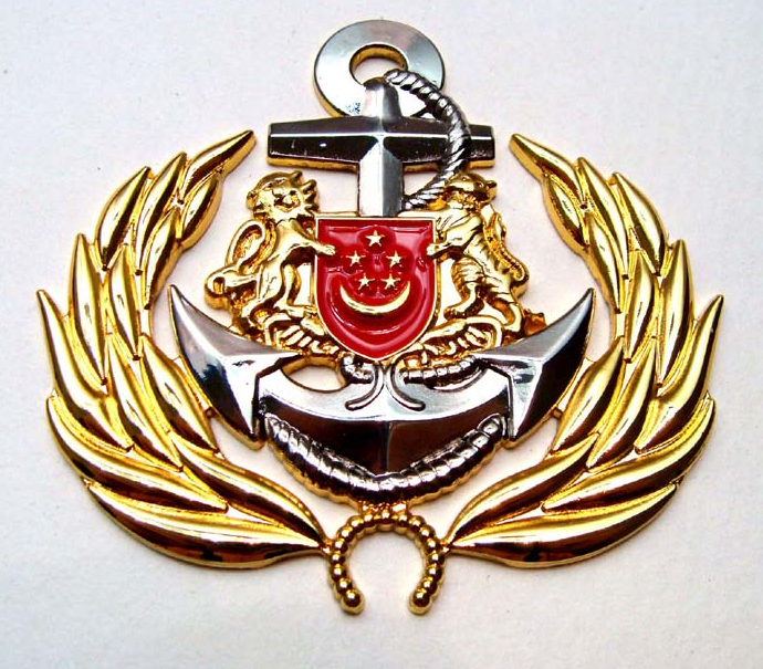 metal indian navy security forces badge